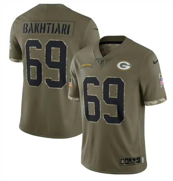 Men's Green Bay Packers #69 David Bakhtiari 2022 Olive Salute To Service Limited Stitched Jersey,We sell and wholesale Men's Green Bay Packers #69 David Bakhtiari 2022 Olive Salute To Service Limited Stitched Jersey on line form chian!